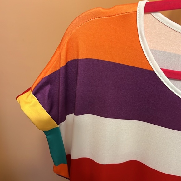 Emery Rose vibrant color block dress - Picture 2 of 6